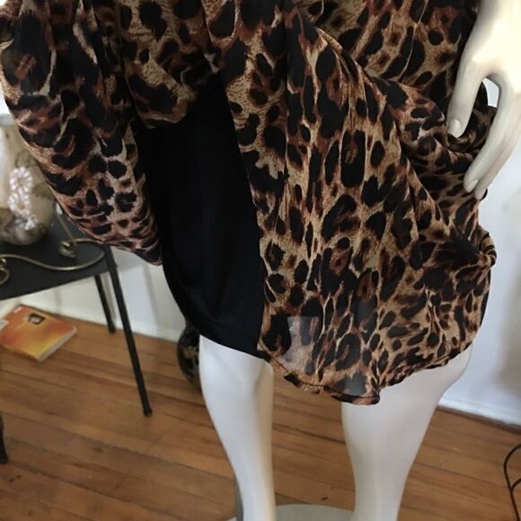 Safari Mini dress with chiffon maxi overlay - Picture 3 of 5